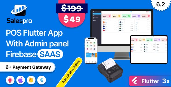 SalesPro SaaS - Flutter POS Inventory Full App + Admin Panel with Firebase