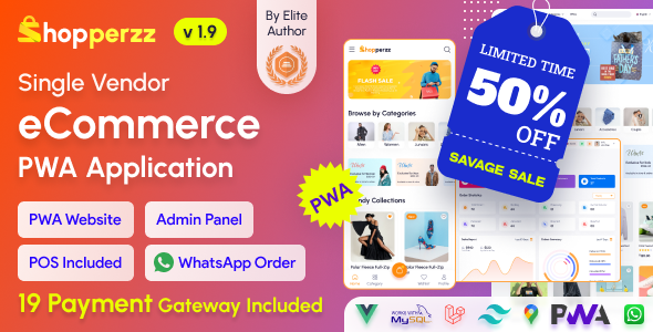 Shopperzz V1.2 Pwa Ecommerce Cms With Pos Whatsapp Ordering Nulled